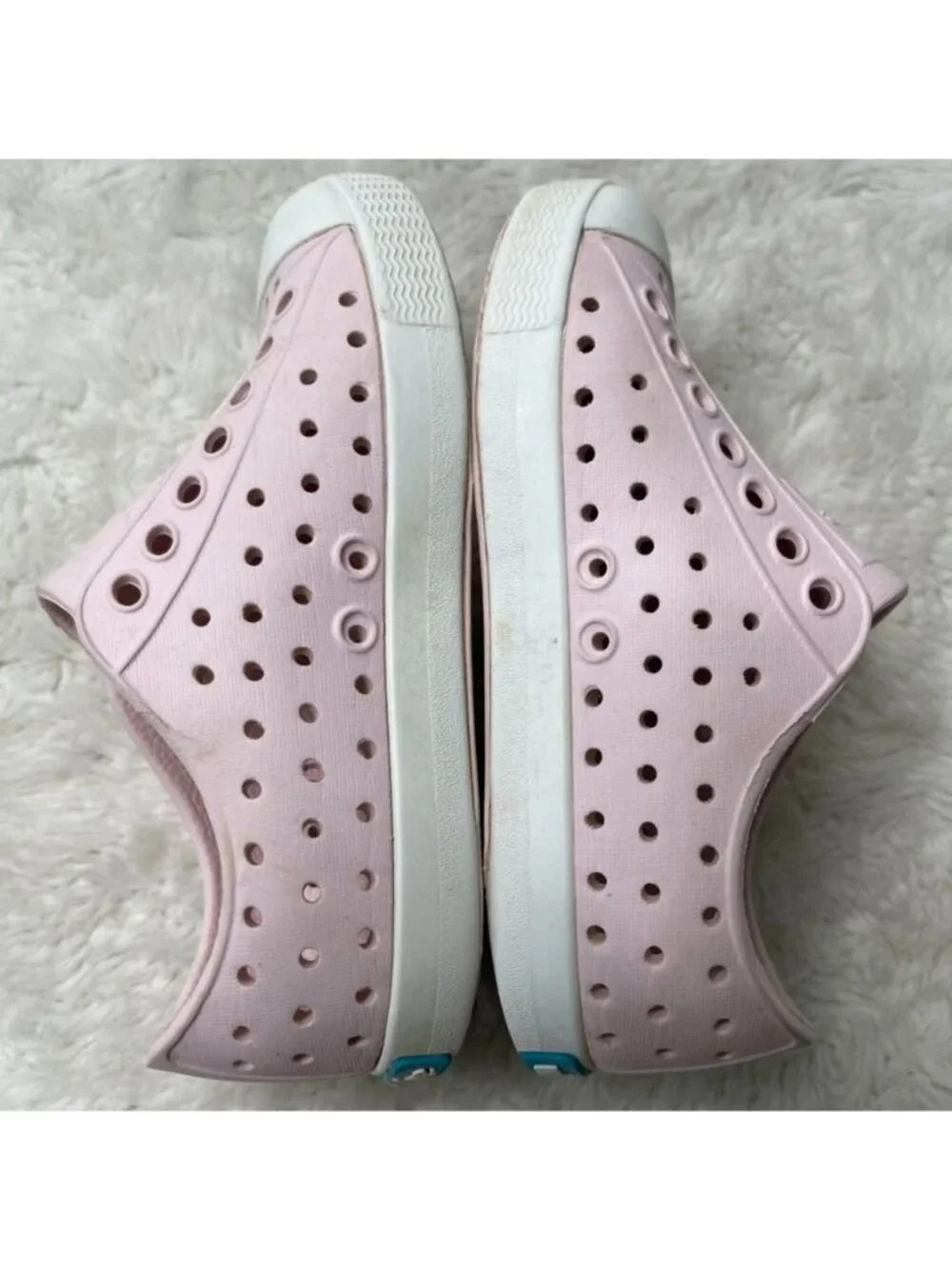 Native Jefferson Shoes Kids Size 9 Pink Slip On Perforated Water Sneakers Toddle